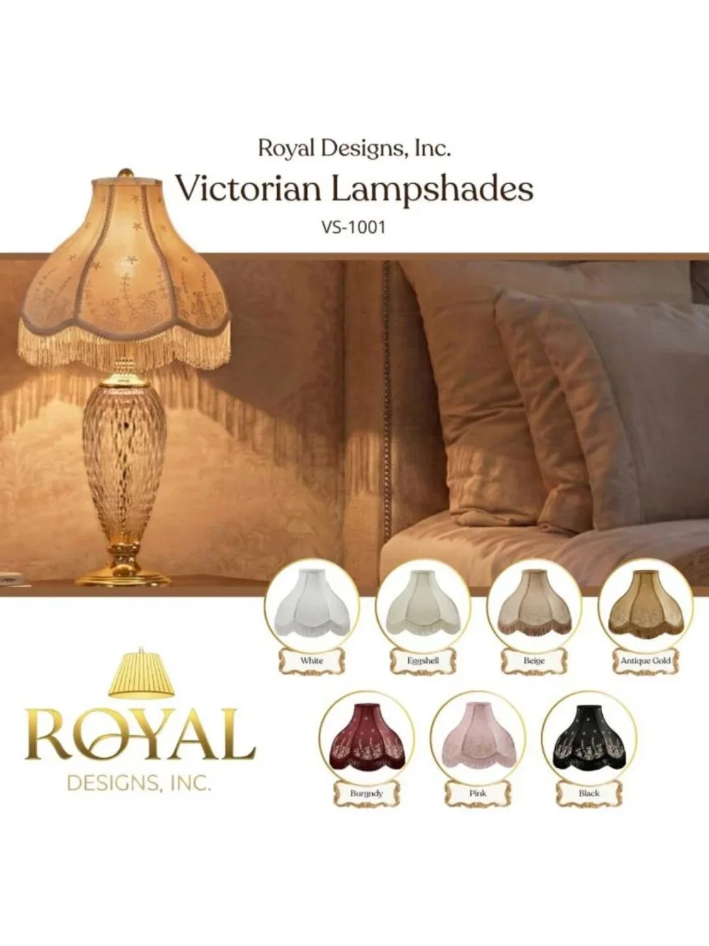 Victorian Scalloped Fringe Lamp Shade - Pink, 3.5 x 11 x 9, Easy Setup, Home